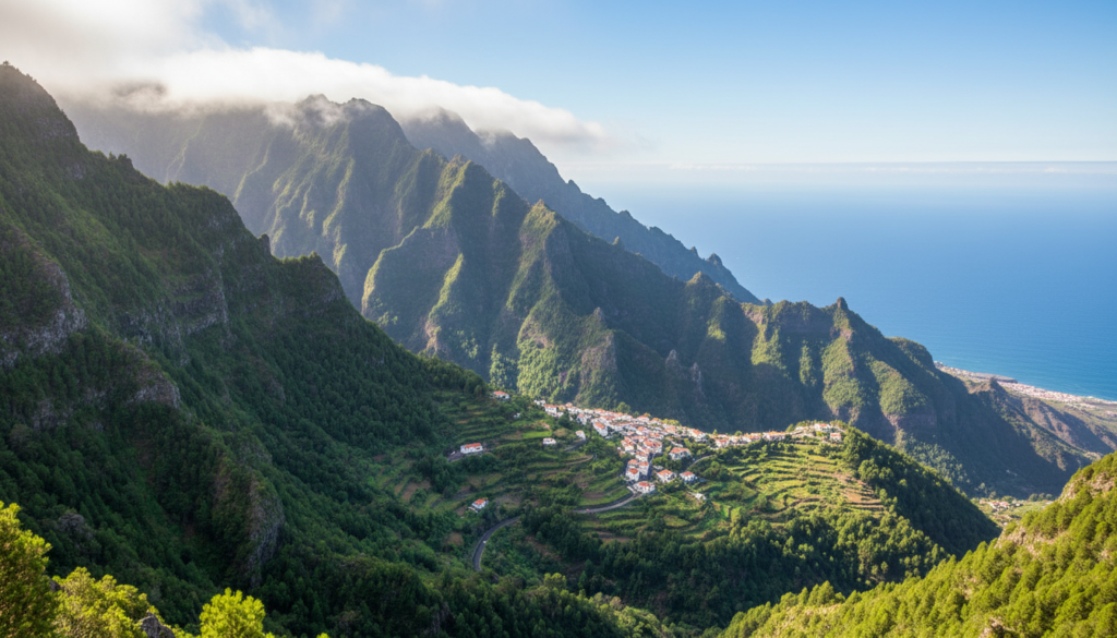 Green ridges and laurel forest of the Anaga mountains in the north-east of Tenerife